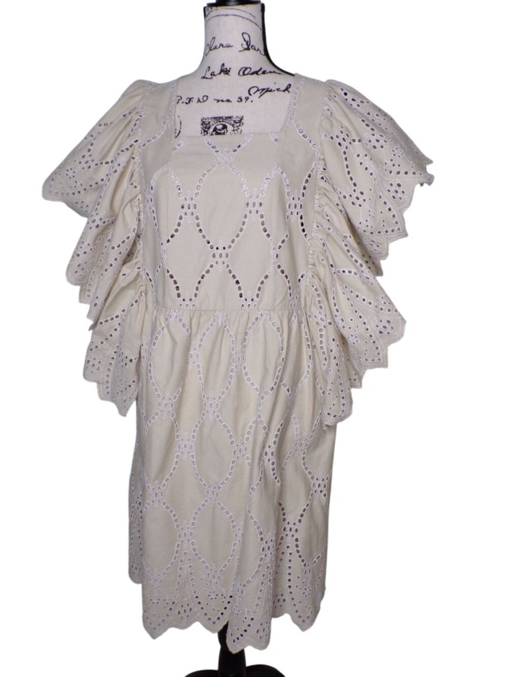 🆕MUNTHE Hico Eyelet Lace Dress Off White US 10, EU 40 - Picture 8 of 13